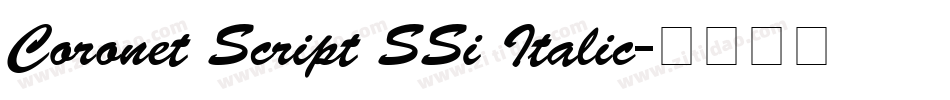 Coronet Script SSi Italic字体转换